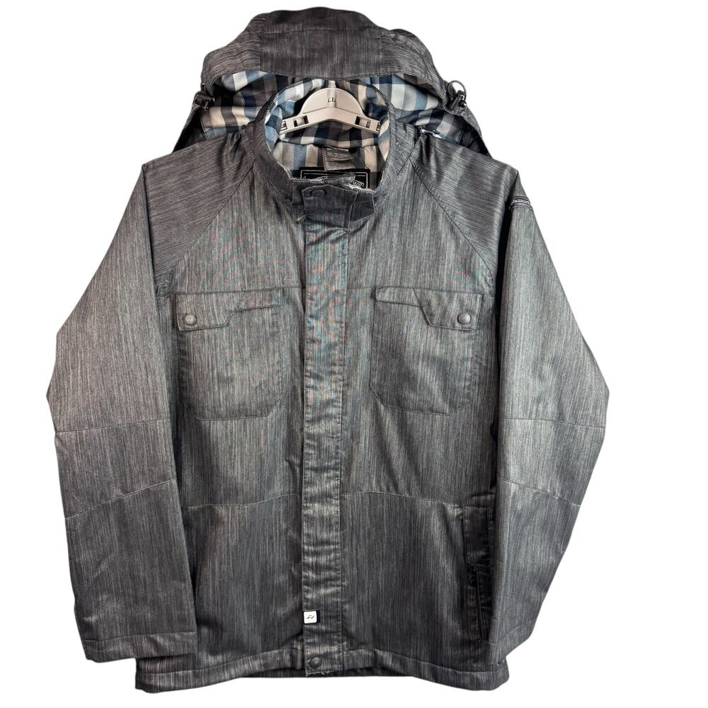 Ride Snowboards Men's Medium Insulated Snowboard Jacket Hooded Winter Coat